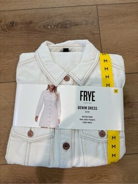 FRYE Bone Denim Shirt Dress